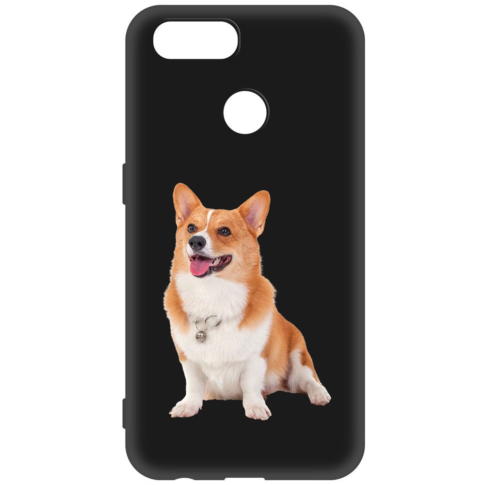 

Чехол-накладка Krutoff Soft Case Корги для OPPO A12 черный