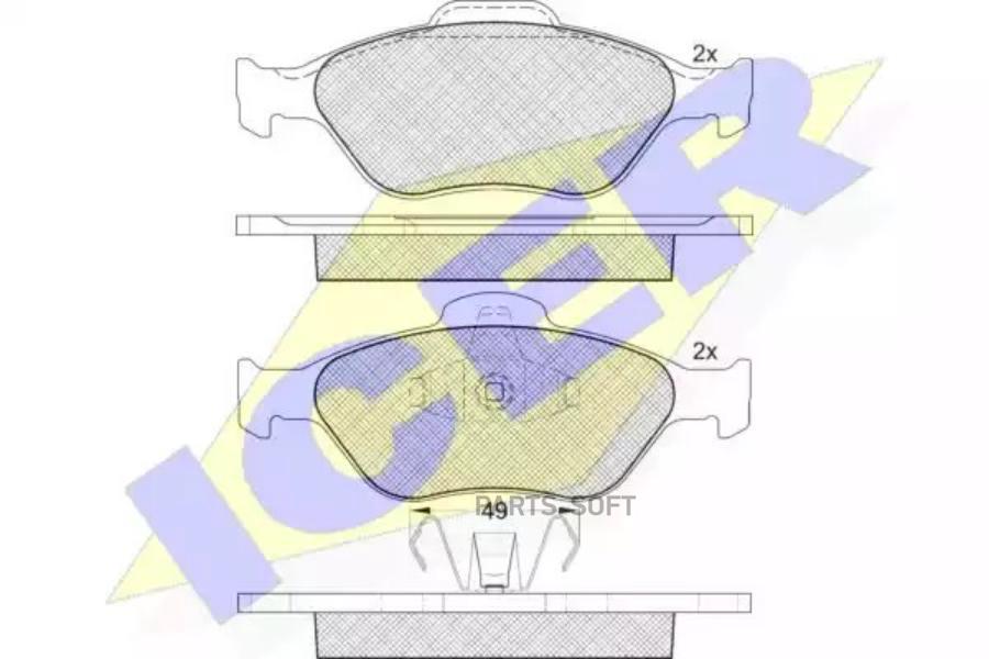 

Колодки Передние Ford Fiesta/Fusion Icer 181343 Icer арт. 181343