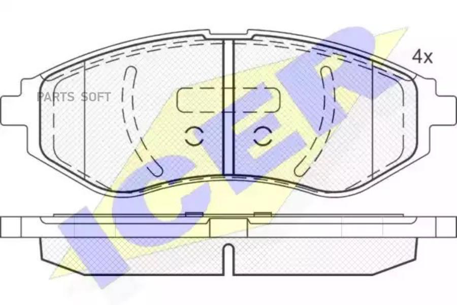 

Колодки Передние Chevrolet Aveo 06->/Kalos 02- Icer 181566 Icer арт. 181566