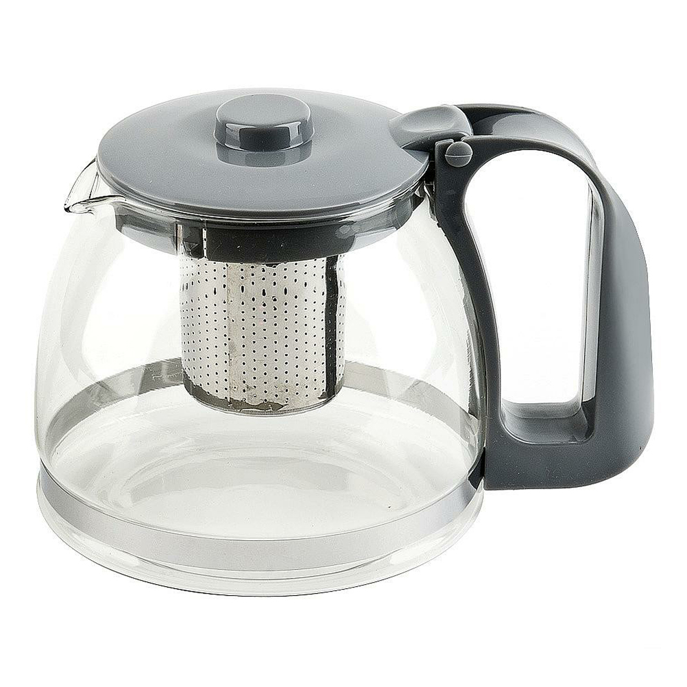 

Заварочный чайник Nouvelle Home с металлическим фильтром серый 1,25 л