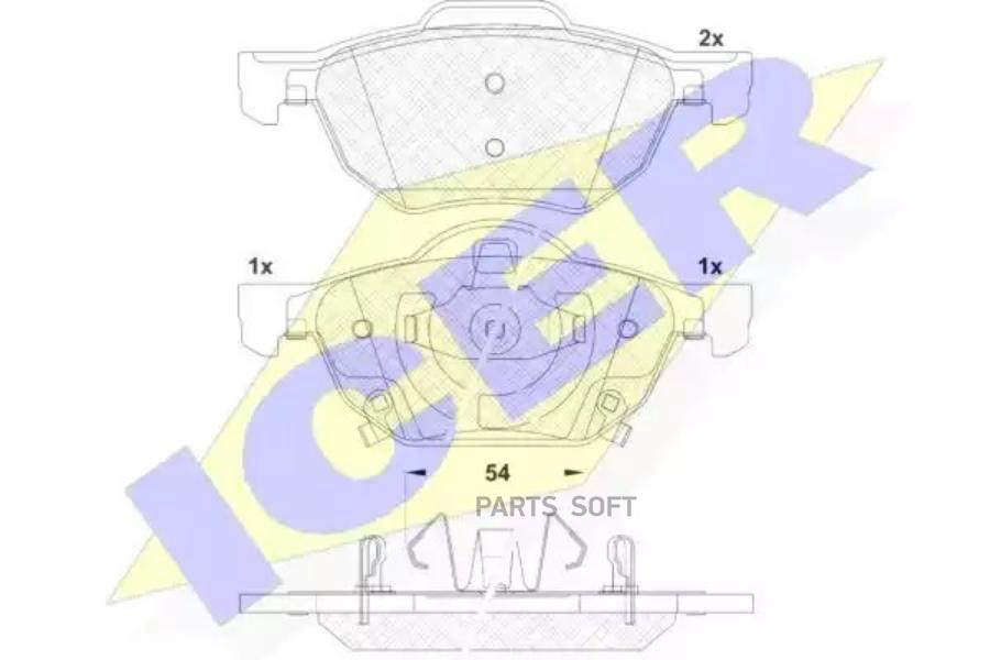 

Колодки Передние Honda Accord 03- Icer 181695 Icer арт. 181695