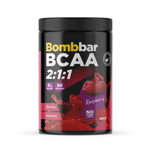 

Bombbar Recovery Endurance 2:1:1 BCAA 300 г, малина, BCAA 2:1:1