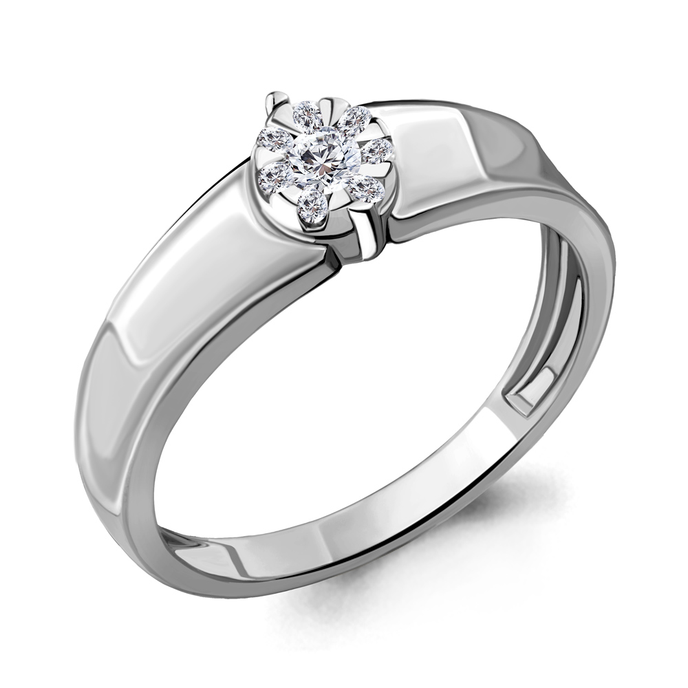 

Кольцо из золота р.  Aquamarine 962796_585_бз, бриллиант, 962796_585_бз