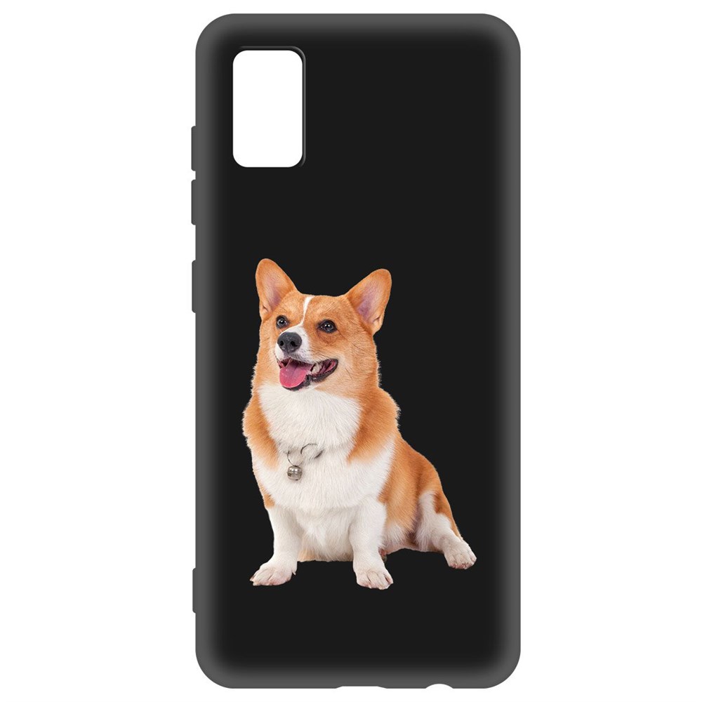 

Чехол-накладка Krutoff Soft Case Корги для Samsung Galaxy A41 (A415) черный