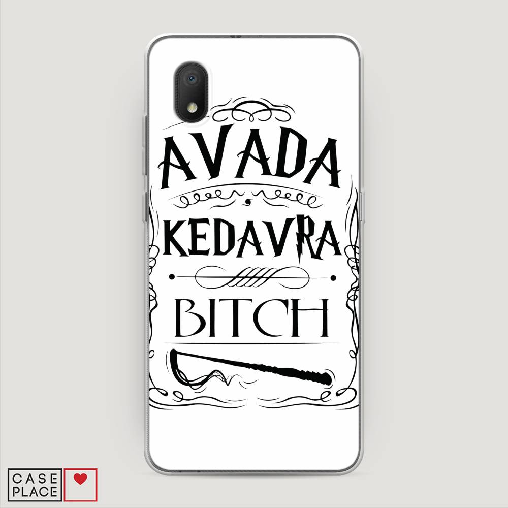 

Чехол на Alcatel 1A (2020) "Avada kedavra bitch", Белый;серый;черный, 171050-6