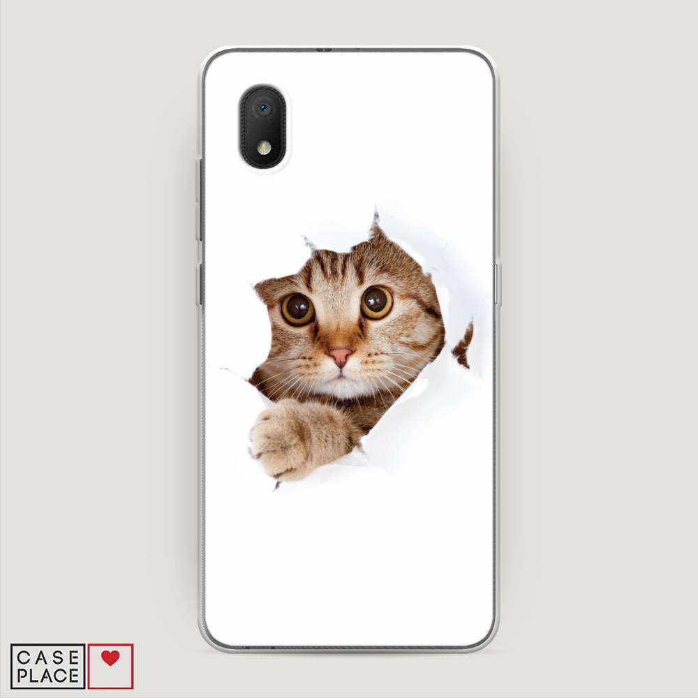 

Чехол на Alcatel 1A (2020) "Кот и бумага", Белый;коричневый, 171050-1