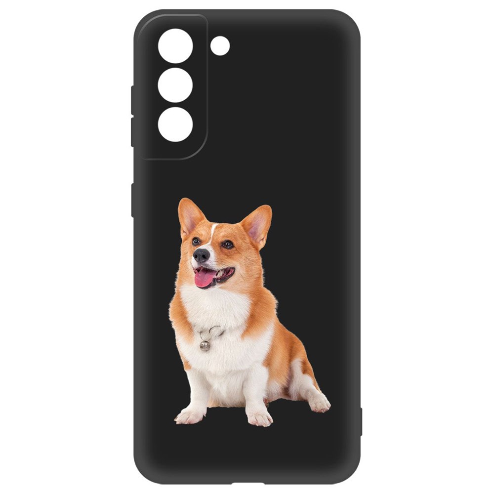 

Чехол-накладка Krutoff Soft Case Корги для Samsung Galaxy S21 (G991) черный