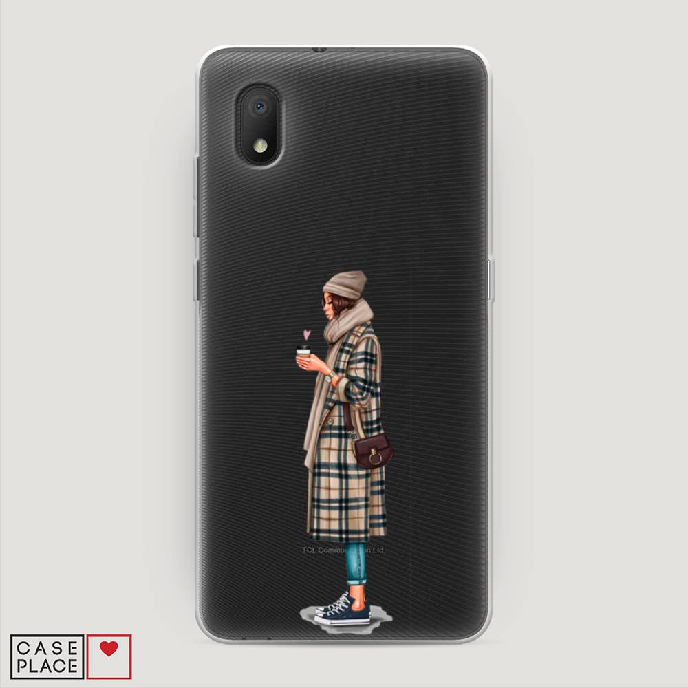 

Чехол на Alcatel 1A (2020) "Утренний кофе", Коричневый;бежевый, 171050-6