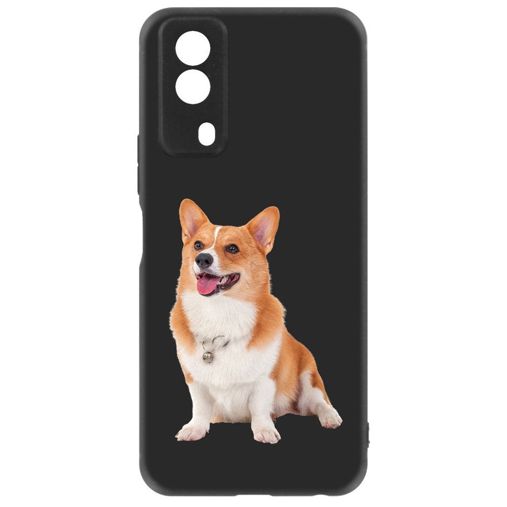 

Чехол-накладка Krutoff Soft Case Корги для Vivo Y53S черный