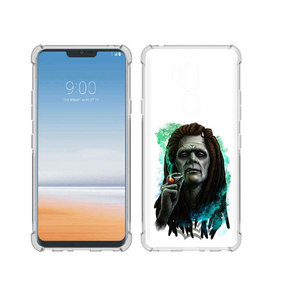 

Чехол MyPads Tocco для LG G7 ThinQ зеленый мужчина с сигаретой, Прозрачный, Tocco