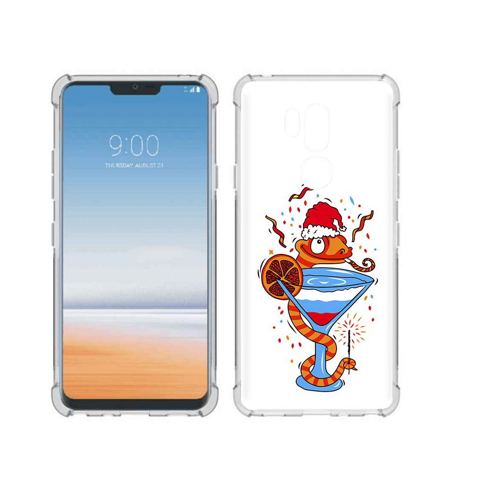 

Чехол MyPads Tocco для LG G7 ThinQ змейка, Прозрачный, Tocco
