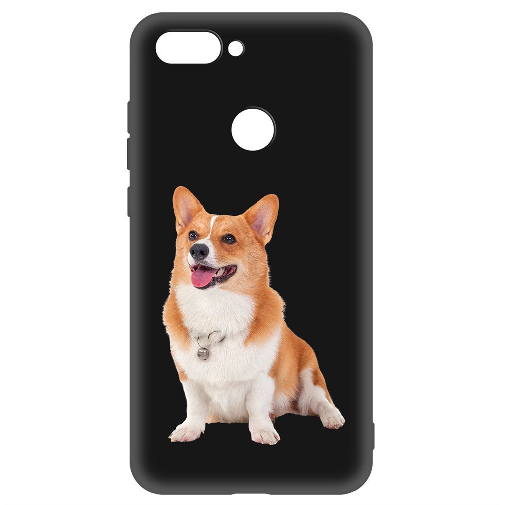 

Чехол-накладка Krutoff Soft Case Корги для Xiaomi Mi 8 Lite черный