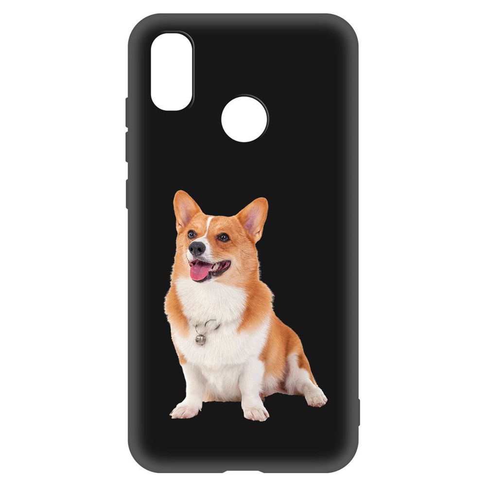 

Чехол-накладка Krutoff Soft Case Корги для Xiaomi Mi 8 черный