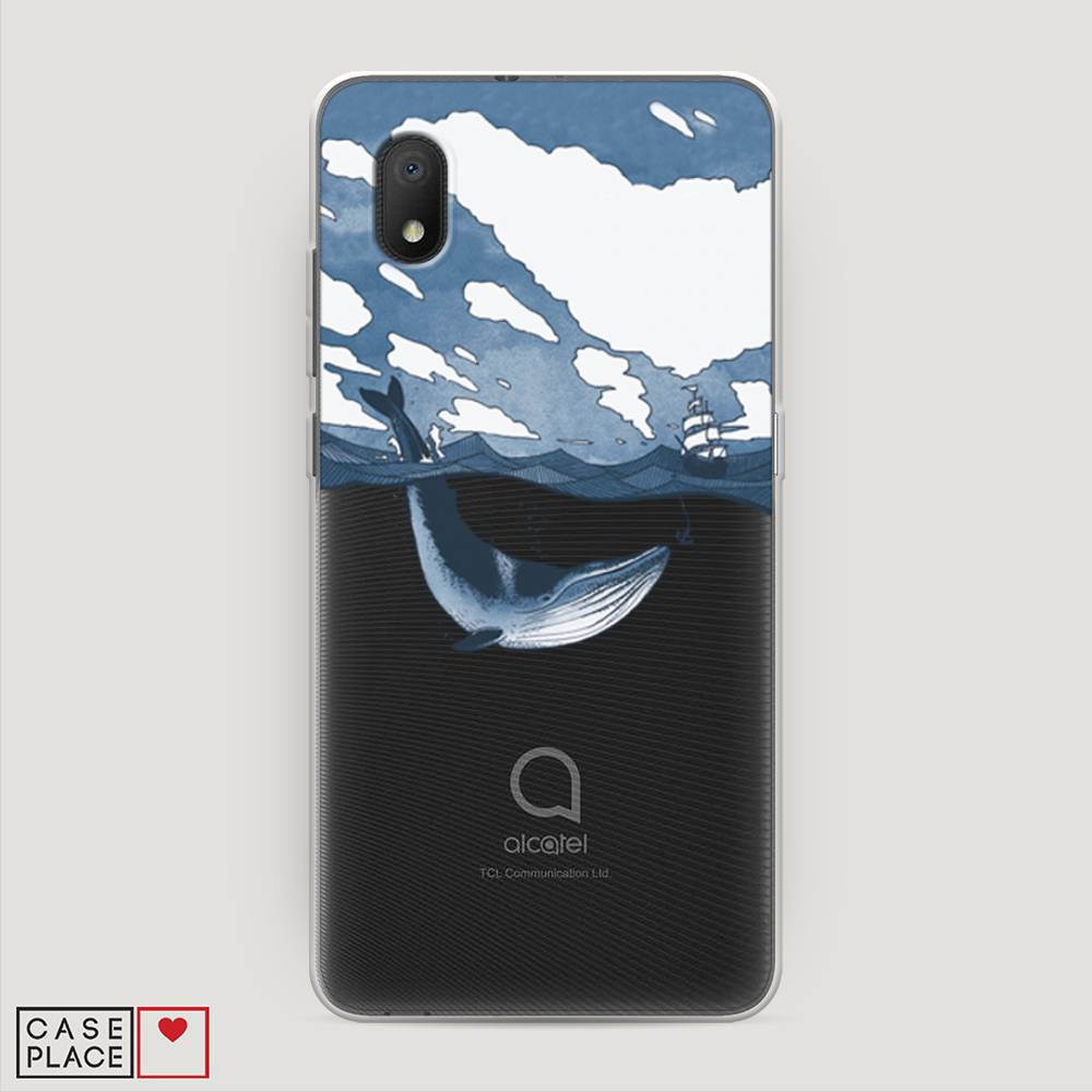

Чехол на Alcatel 1A (2020) "Большой кит", Синий, 171050-1