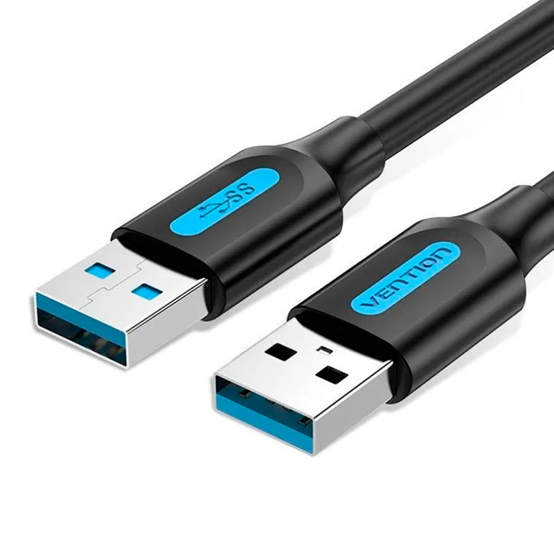 Кабель Vention USB A - USB A вилка-вилка 05м CONBD черный 580₽