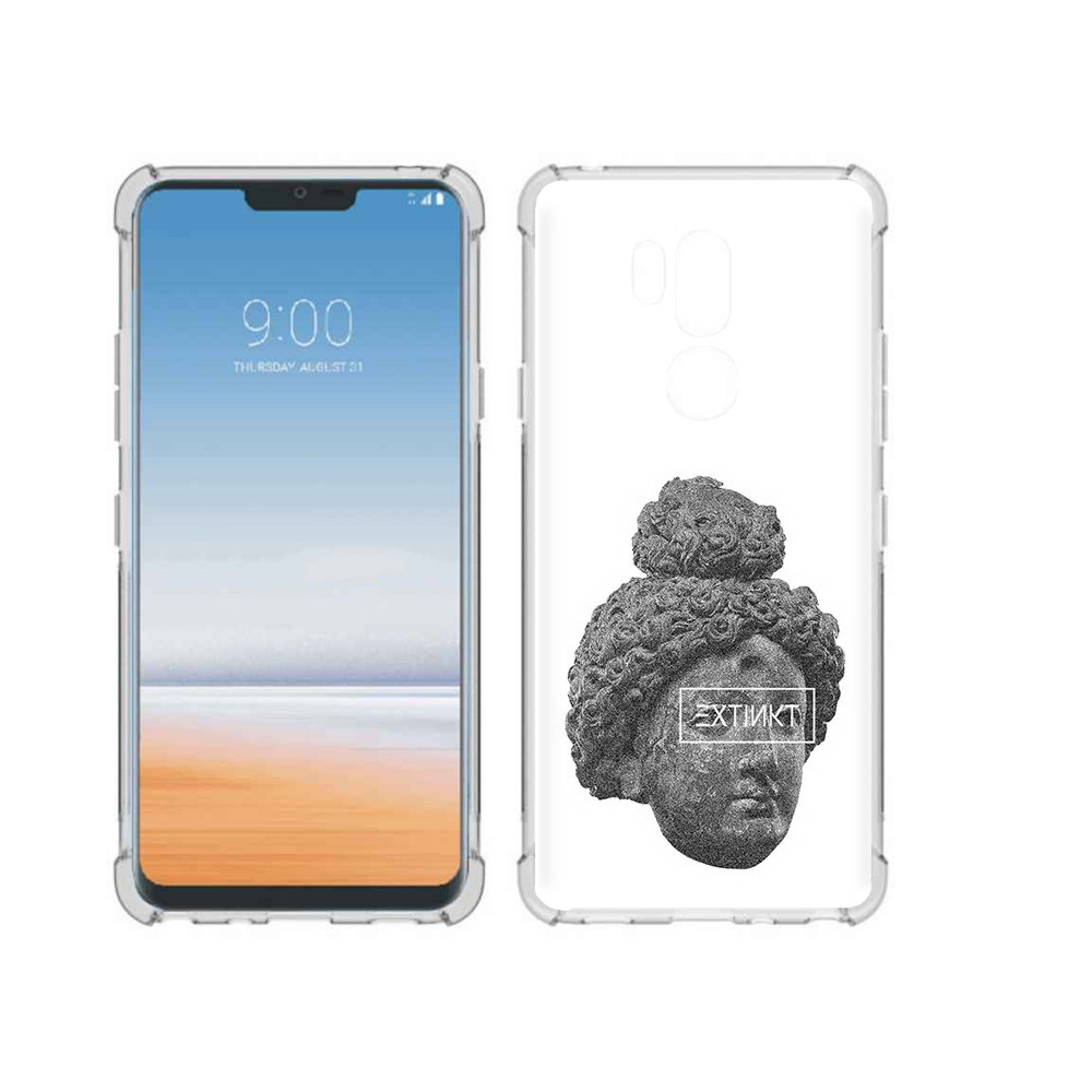 

Чехол MyPads Tocco для LG G7 ThinQ каменное лицо девушки, Прозрачный, Tocco