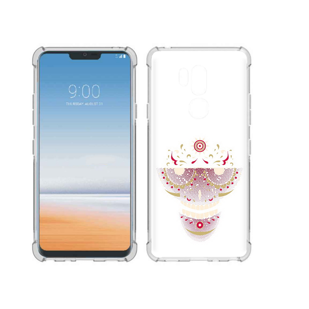 Чехол MyPads Tocco для LG G7 ThinQ карнавальный скелет абстракция