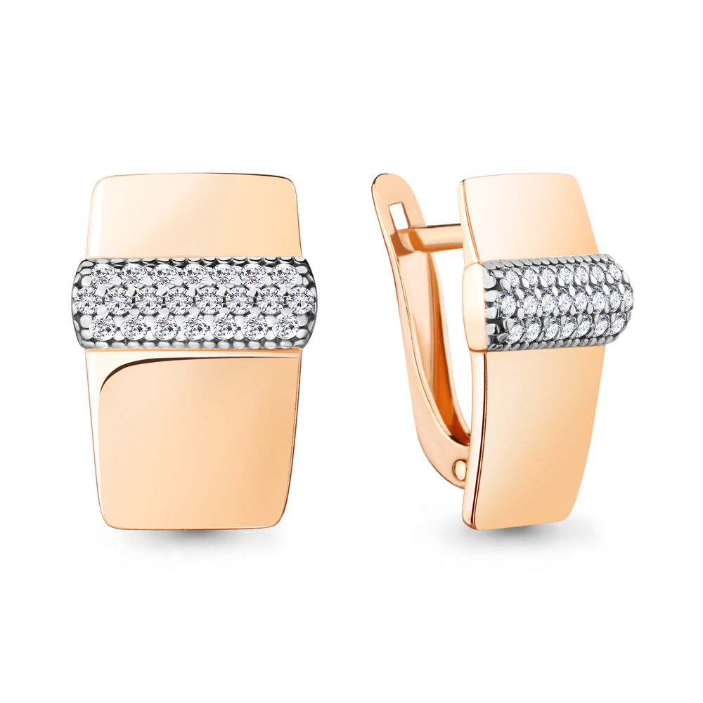 

Серьги из серебра с фианитом Aquamarine 48370А_925_з, 48370А_925_з