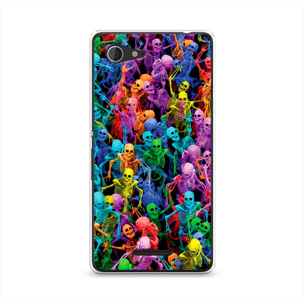 

Чехол на Sony Xperia E3 "Вечеринка скелетов", Фиолетовый;желтый;оранжевый, 52750-6