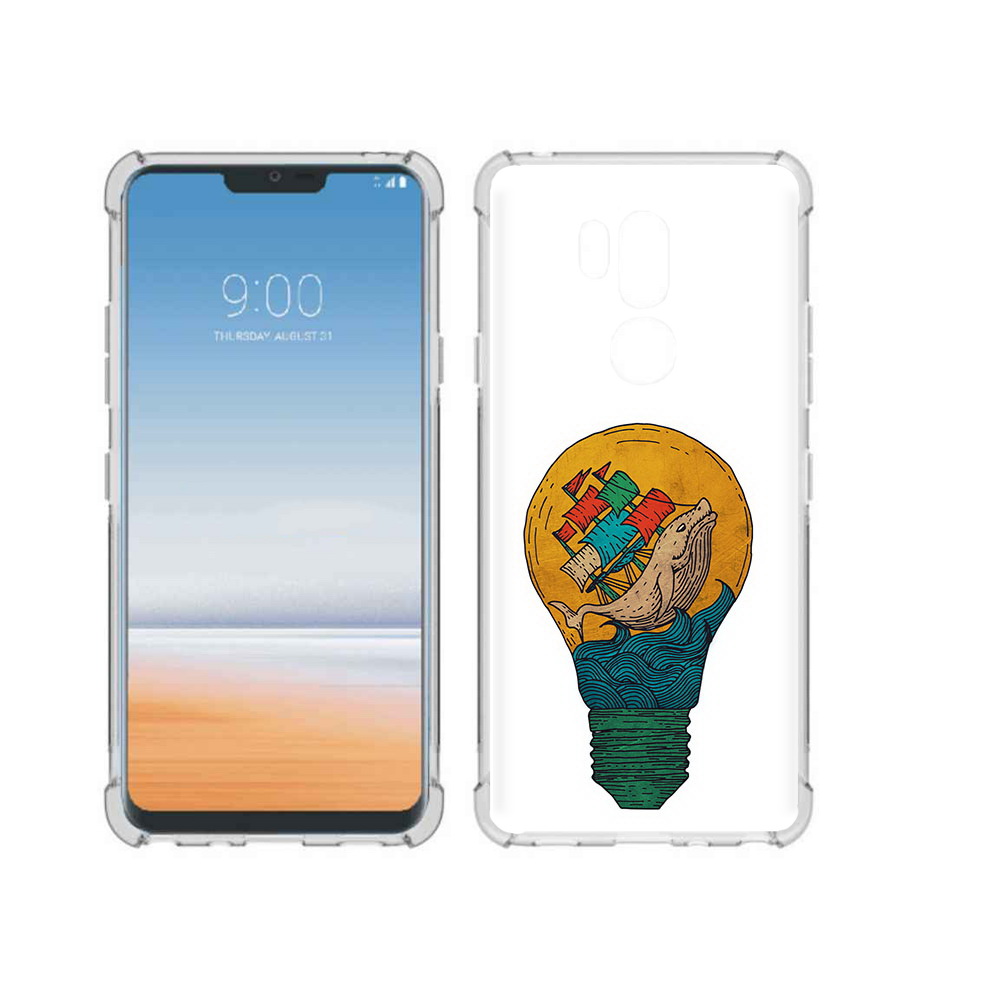 

Чехол MyPads Tocco для LG G7 ThinQ кит в лампочке с парусами, Прозрачный, Tocco