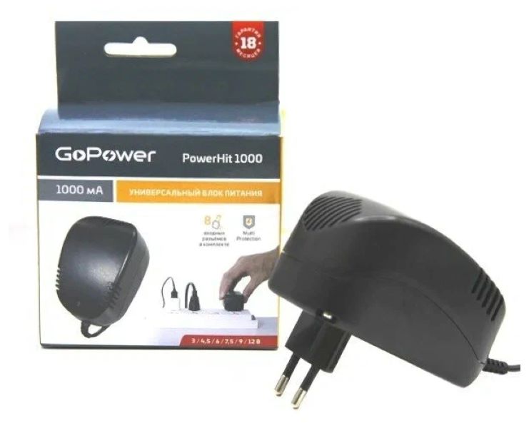 

Блок питания GoPower Powerhit 1000 (00-00015343), Черный, Powerhit 1000