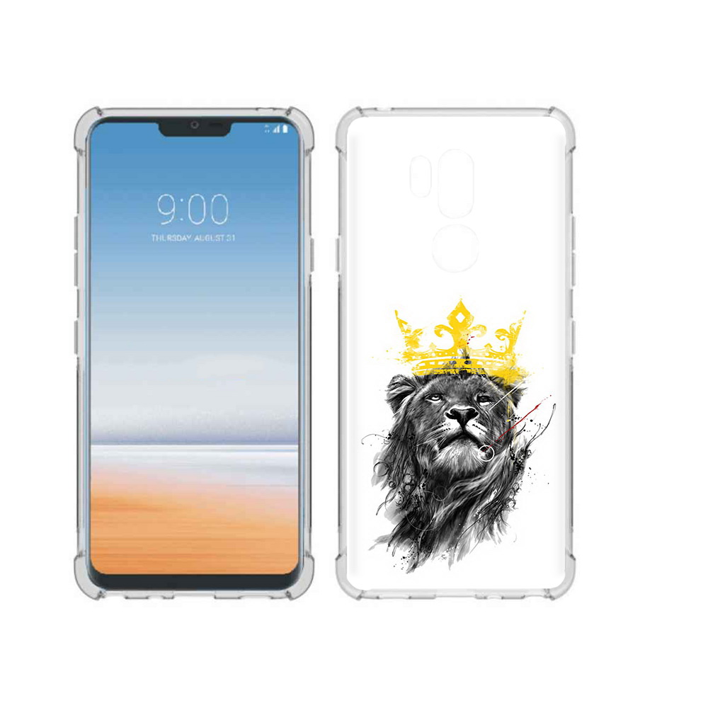 

Чехол MyPads Tocco для LG G7 ThinQ король-лев, Прозрачный, Tocco
