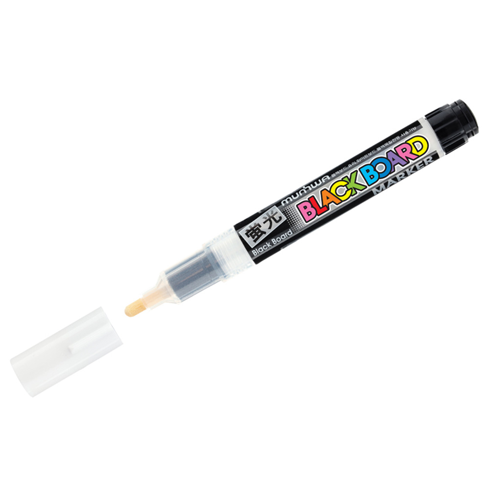 

Маркер меловой MunHwa Black Board Marker белый грифель 3 мм