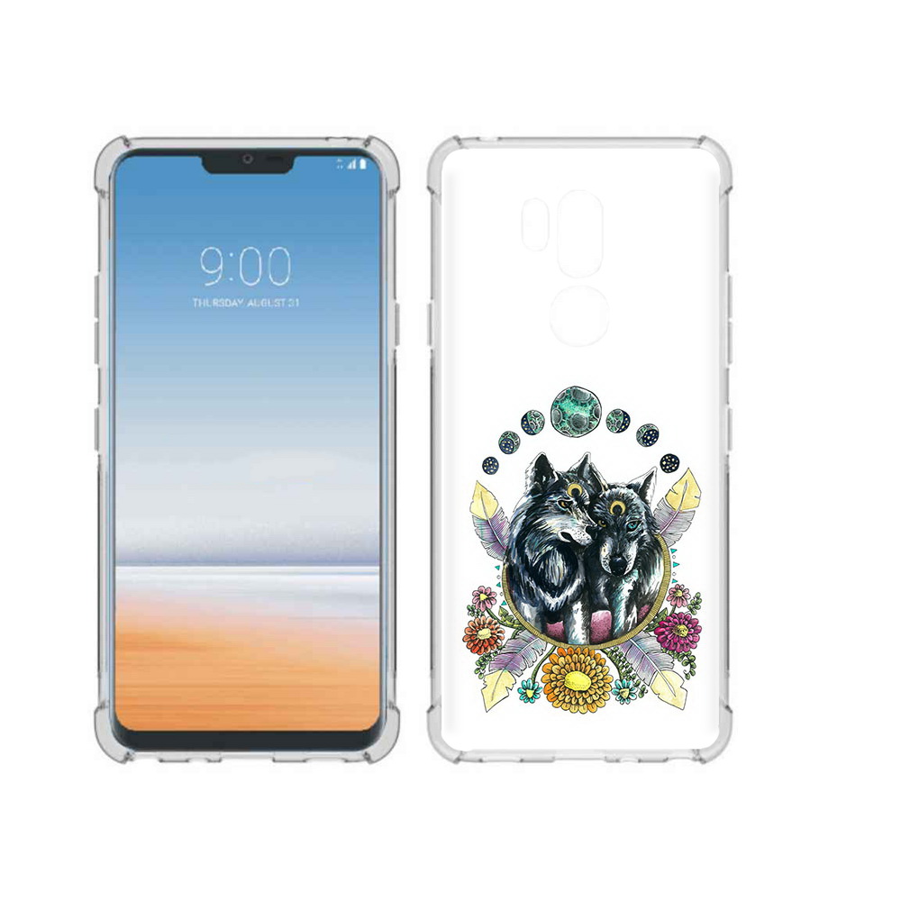 

Чехол MyPads Tocco для LG G7 ThinQ красивые волки абстракция, Прозрачный, Tocco