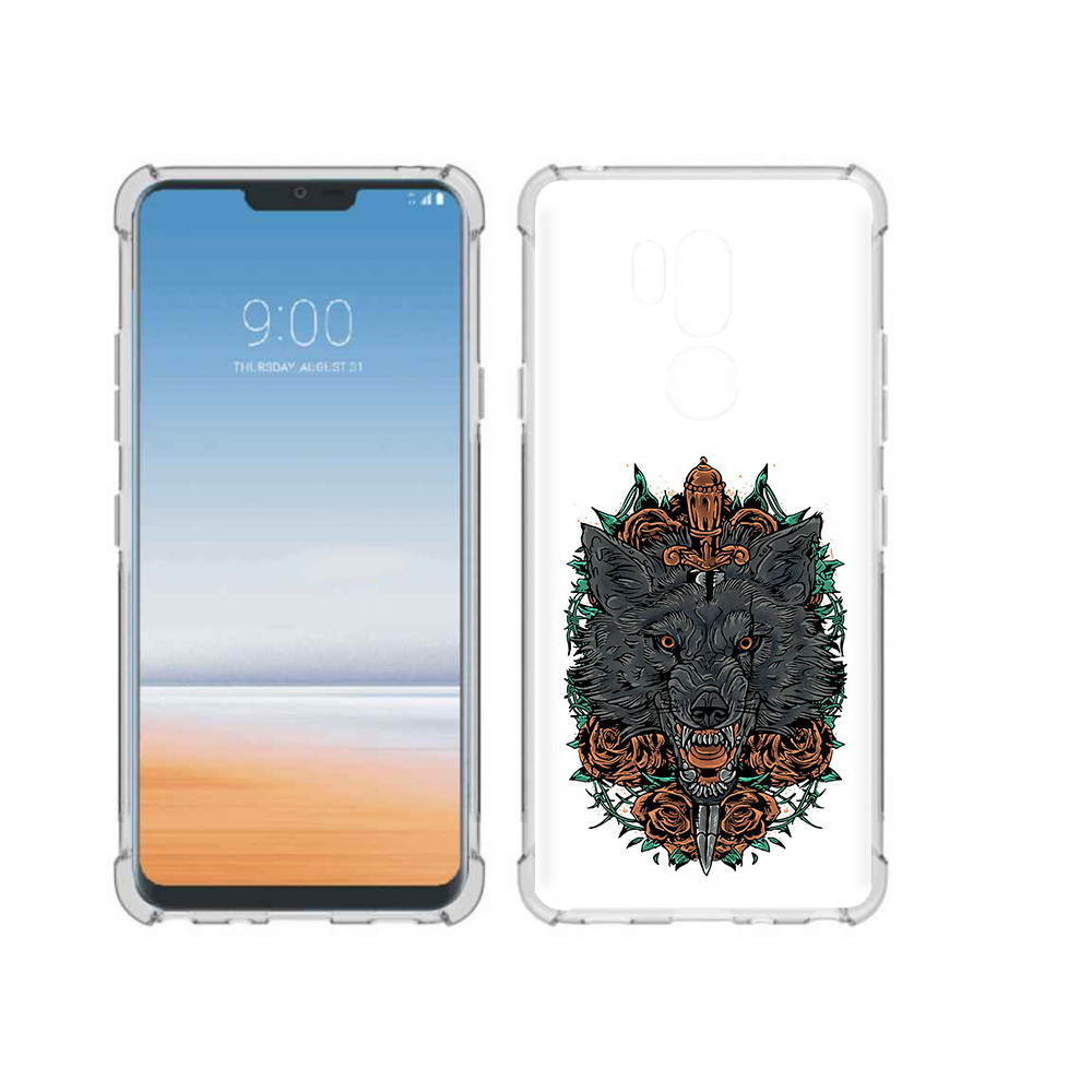 

Чехол MyPads Tocco для LG G7 ThinQ красивый злой волк, Прозрачный, Tocco