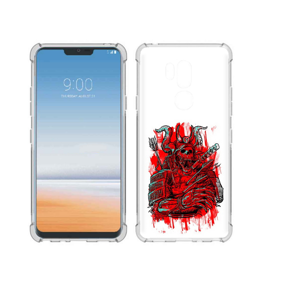

Чехол MyPads Tocco для LG G7 ThinQ красный скелет воин, Прозрачный, Tocco