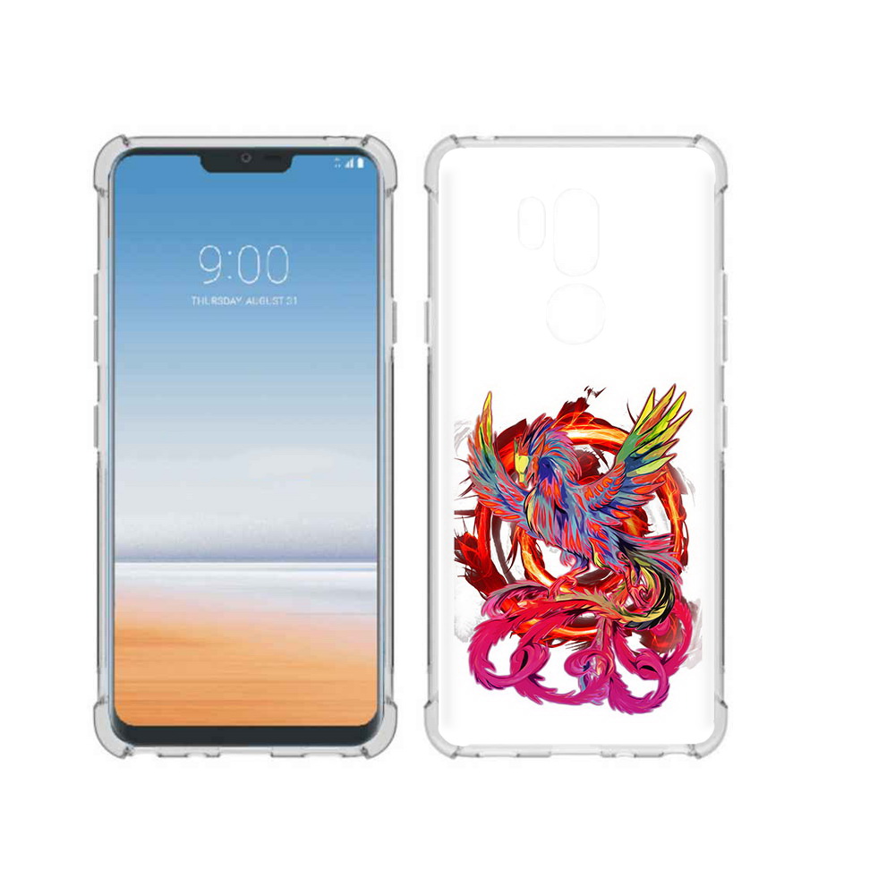 

Чехол MyPads Tocco для LG G7 ThinQ красочный феникс, Прозрачный, Tocco