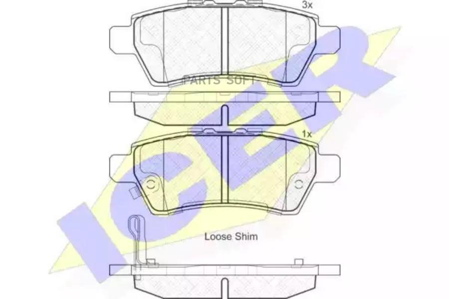 

Колодки Задние Nissan Pathfinder 05-/Navara 05- Icer 181934 Icer арт. 181934