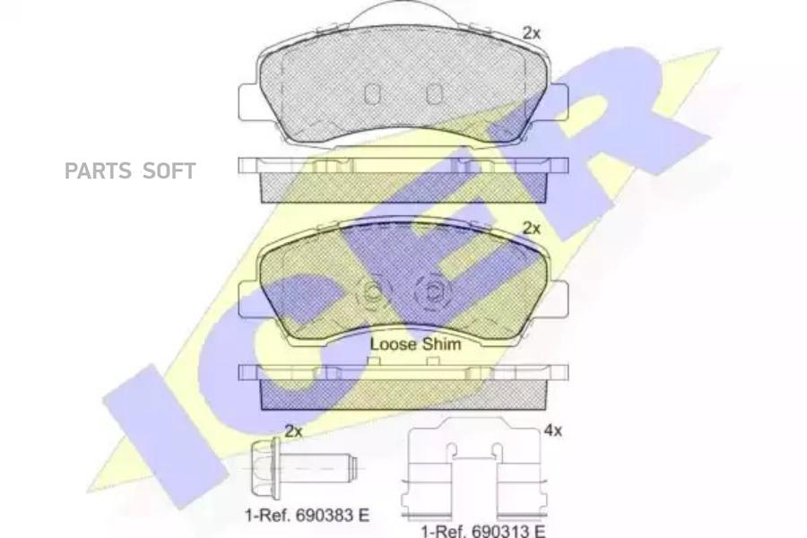 

Колодки Передние Citroen C-Elysee/Peugeot 301 Icer 182131 Icer арт. 182131