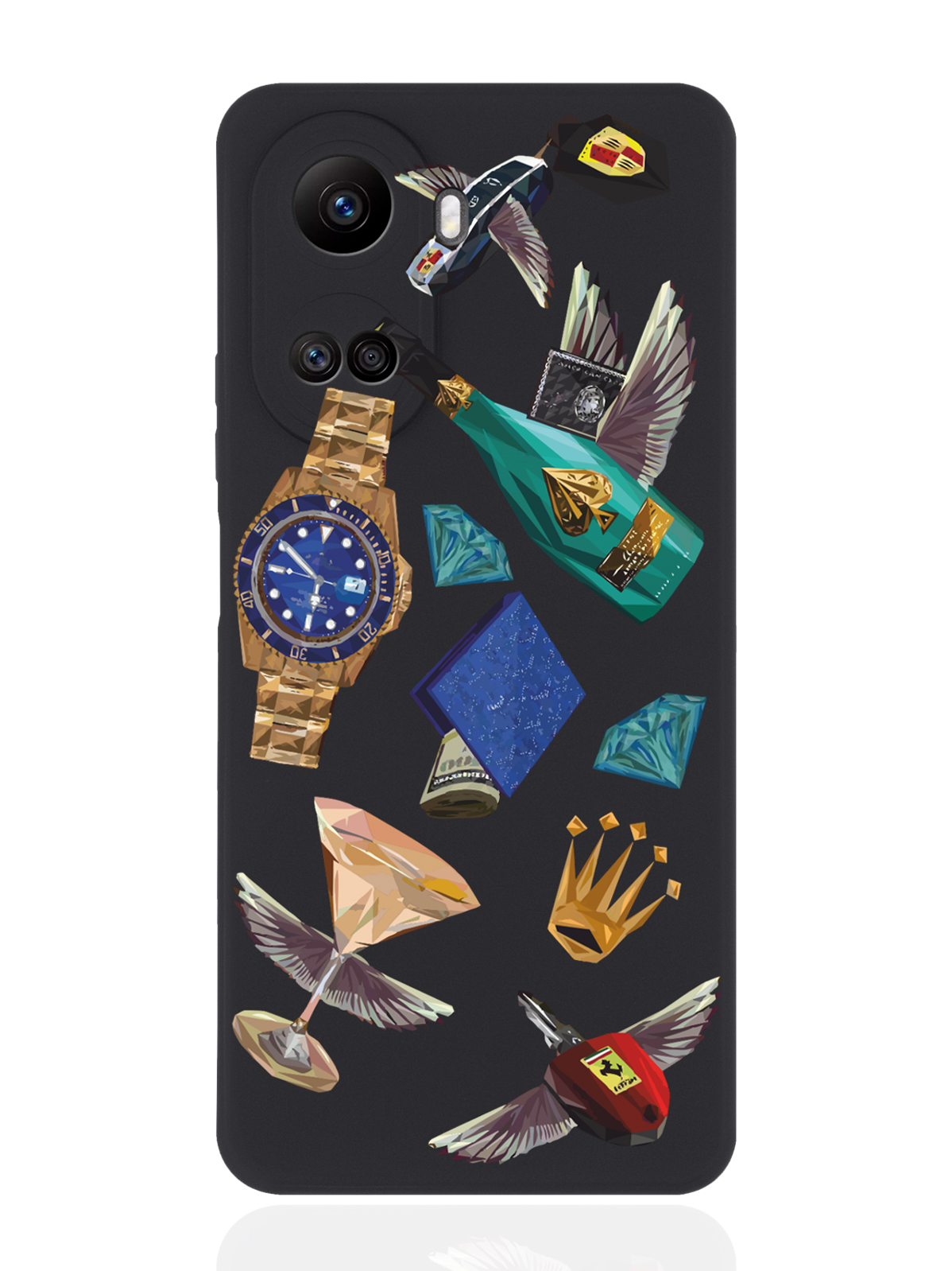 

Чехол MustHaveCase для Huawei Nova 10SE Luxury lifestyle черный, Разноцветный