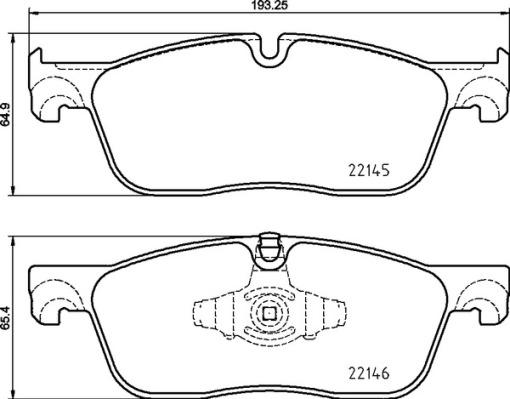 

Тормозные колодки brembo передние дисковые p44026