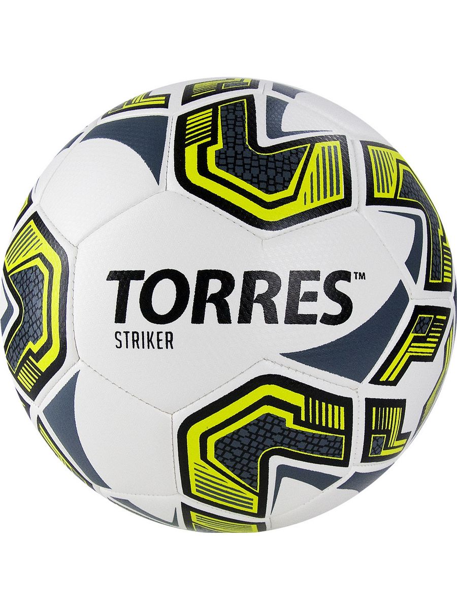 

Мяч футбольный TORRES Striker р. бело-серо-желтый, Белый;желтый;серый, Striker