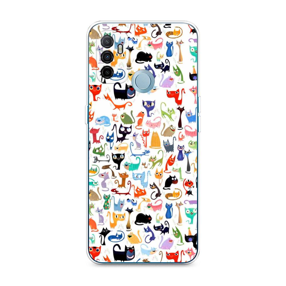

Чехол для Oppo A53 "Цветные коты", Разноцветный, 254350-1