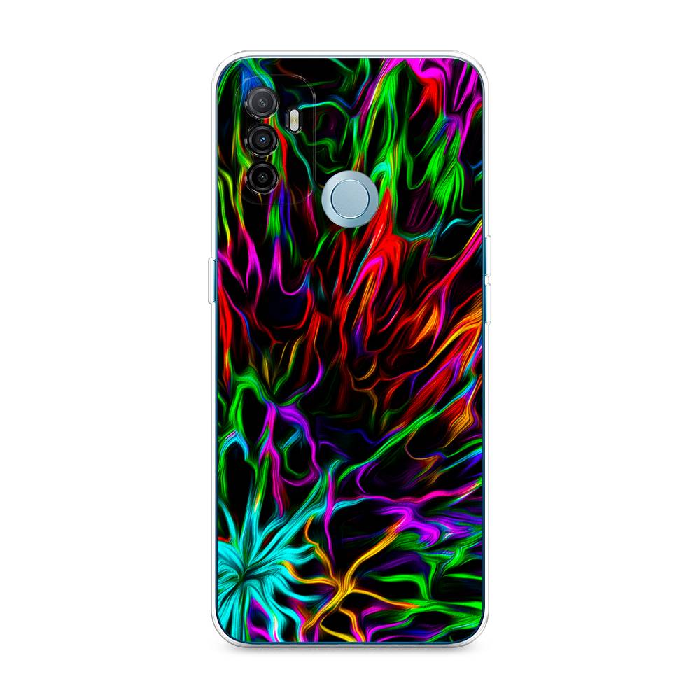 

Чехол для Oppo A53 "Разноцветные разводы", Голубой;зеленый;оранжевый, 254350-3