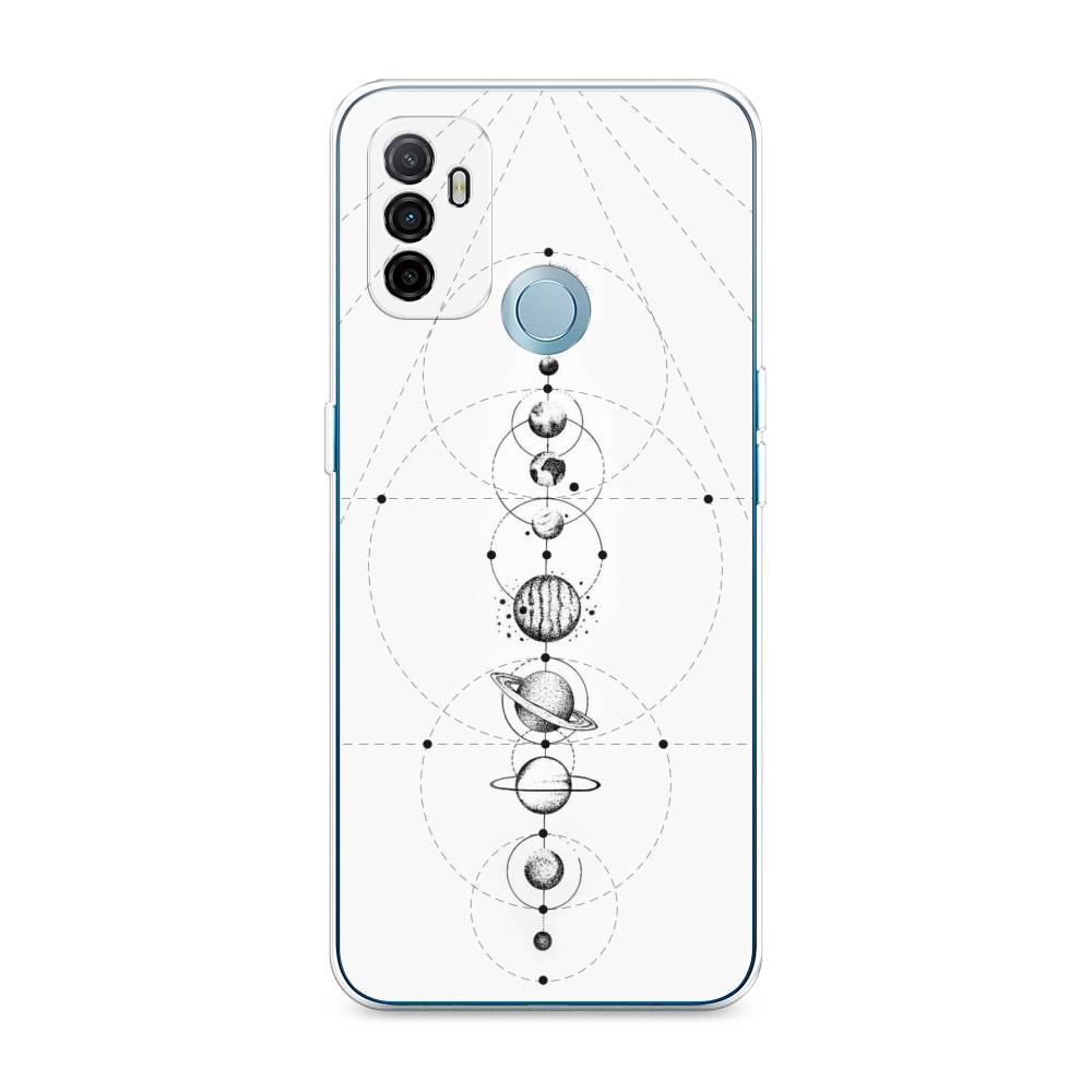 

Чехол для Oppo A53 "Парад планет", Серый, 254350-2