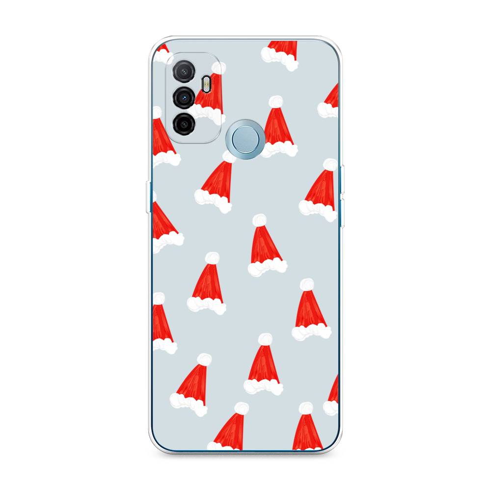 

Чехол для Oppo A53 "Новогодние шапочки", Белый;красный;серый, 254350-5