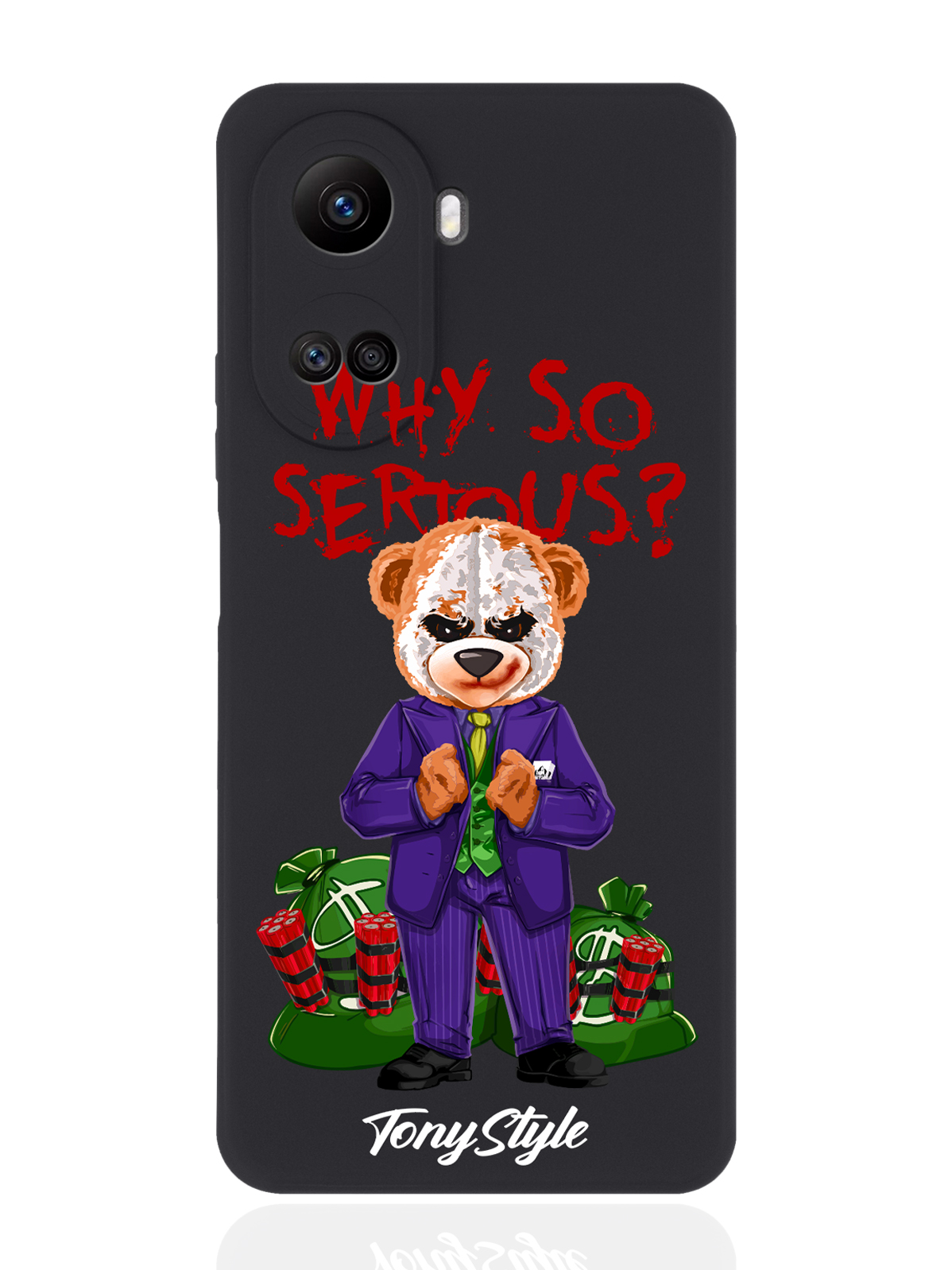 

Чехол Tony Style для Huawei Nova 10SE Tony Style Why so serious черный, Разноцветный