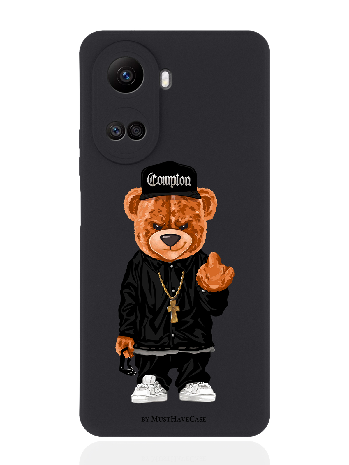 

Чехол MustHaveCase для Huawei Nova 10SE Мишка Compton черный, Коричневый;черный;белый