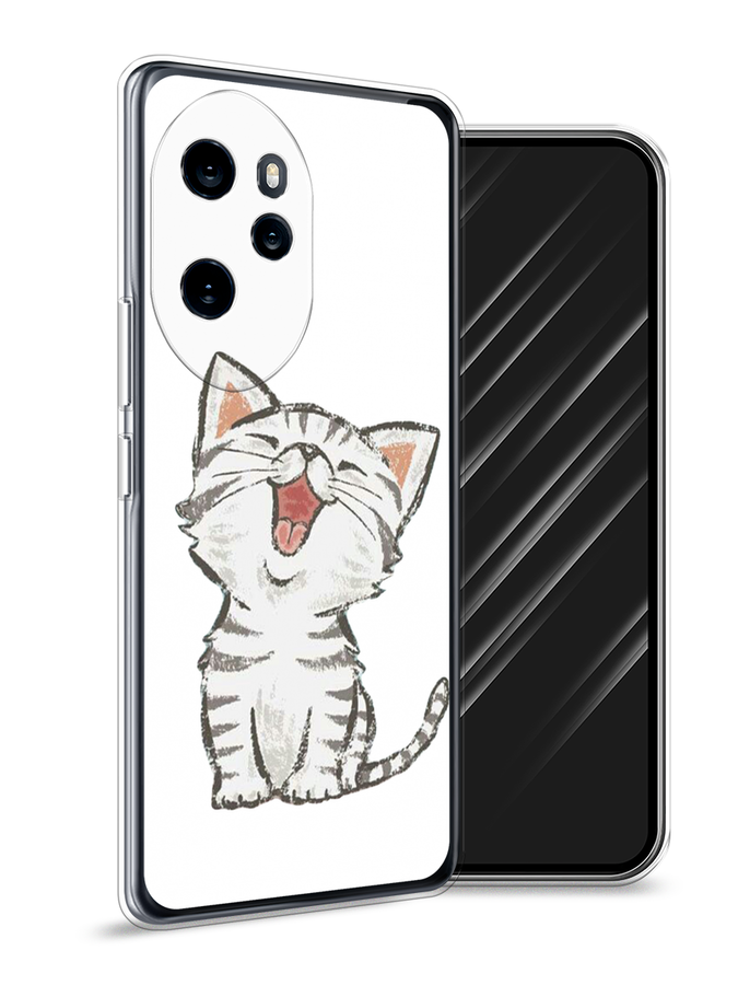 

Чехол Awog на Honor 100 Pro "Котенок рисованный", Серый;белый, 6122850-1