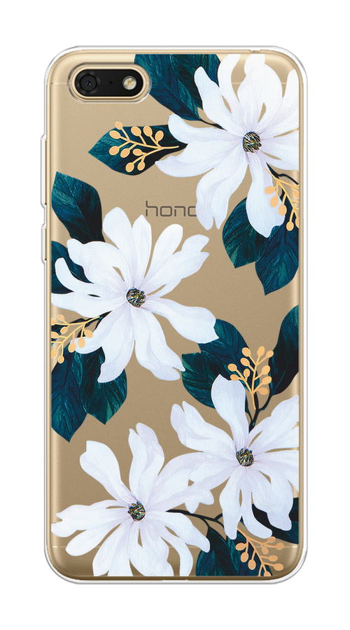 

Чехол на Honor 7A/7A Prime/Y5 Prime 2018/Y5 2018 "Delilah Flower", Зеленый;белый, 65250-1