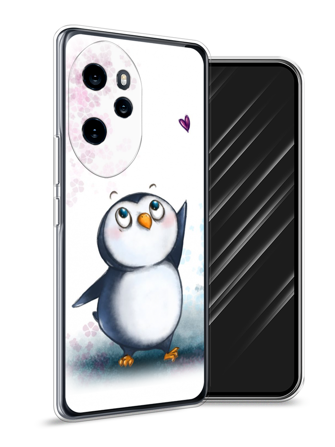 

Чехол Awog на Honor 100 Pro "Пингвин и сердечко", Белый, 6122850-1