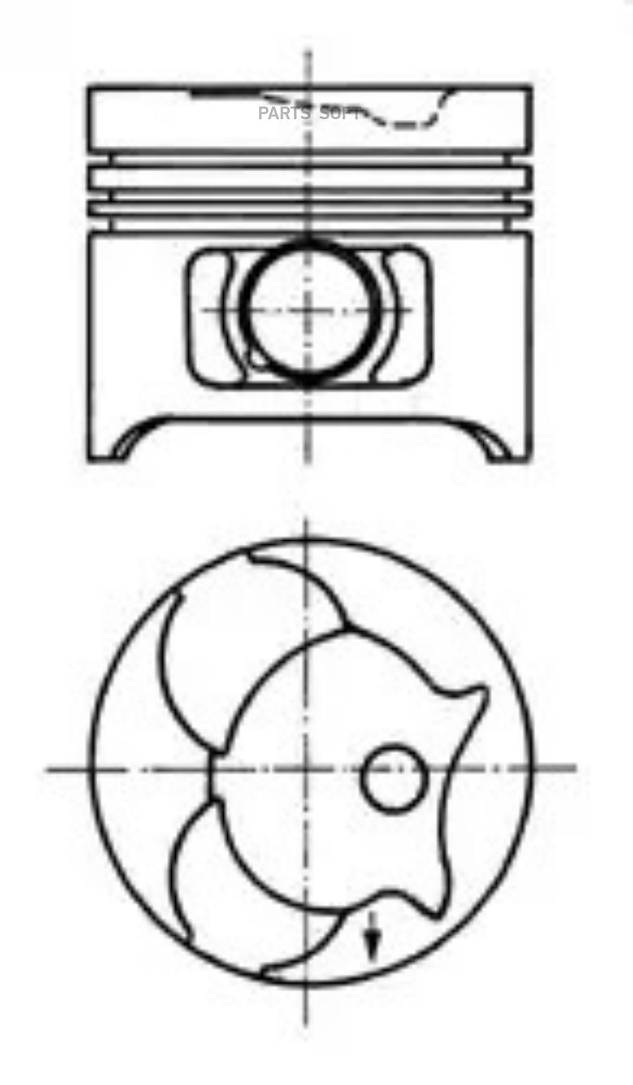 

Поршень KOLBENSCHMIDT 2.32.9D mot.OM601OM602 D=89.00мм; 2.5-2-3; STD