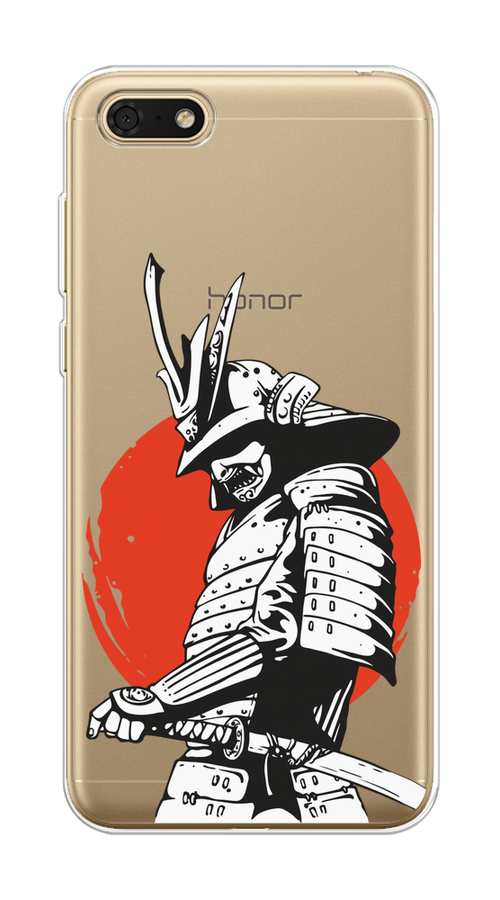 

Чехол на Honor 7A/7A Prime/Y5 Prime 2018/Y5 2018 "Самурай с катаной", Черный;красный;белый, 65250-1