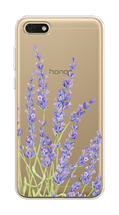 

Чехол на Honor 7A/7A Prime/Y5 Prime 2018/Y5 2018 "Лавандовые стебли", Фиолетовый;зеленый, 65250-1