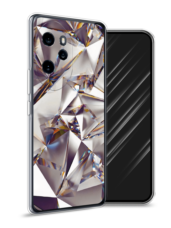 

Чехол Awog на Honor 100 Pro "Бриллианты", Серебристый;бежевый, 6122850-1