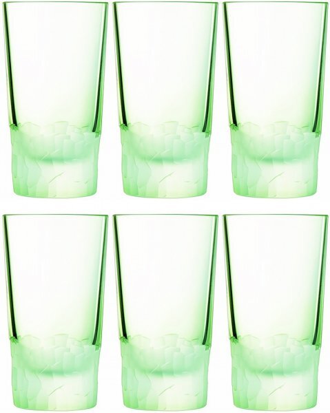 фото Набор стаканов высоких cristal d'arques зелёный intuition 330 мл 6 шт.